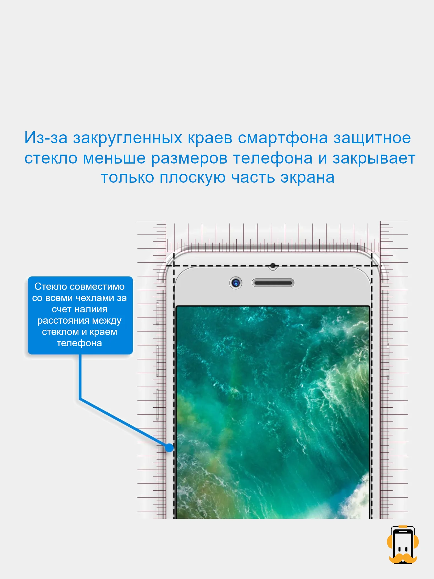 Прозрачное защитное стекло 2,5D для iPhone 6 / 6s / 7 / 8