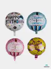 Воздушные шары Happy Birthday, фольгированные шарики, шар на день рождения, 45 см, 4 вида