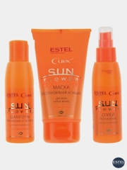 Косметический набор Estel Curex Sunflower (shm/100ml + mask/150ml + spray/100ml)