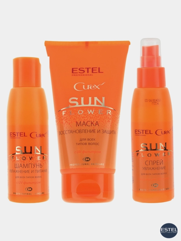 Косметический набор Estel Curex Sunflower (shm/100ml + mask/150ml + spray/100ml)