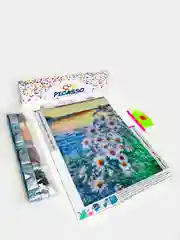Алмазная мозаика, 30 х 40 см, "Ромашки", без подрамника