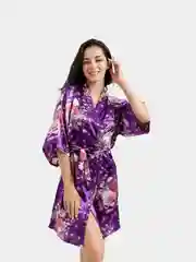 Фиолетовый халат женский