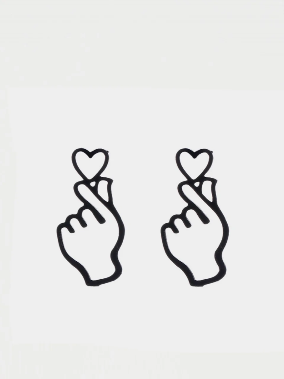 Черный серьги висячие "Gesture" в стиле K-pop в корейском стиле, длинные серьги женские, мужские