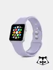 Лавандовый ремешок на часы Apple Watch силиконовый с накладкой