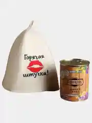 Шапка для бани в банке "Горячая штучка"