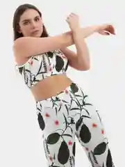 Спортивный костюм белый с цветочным принтом