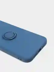 Темно-синий чехол силиконовый с кольцом на iPhone 12 Pro mobios