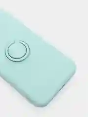 Бирюзовый чехол силиконовый с кольцом на iPhone 12 mini mobios