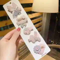 Бежевый меланж набор заколок "Hand made", 5 штук