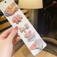 Коралловый меланж набор заколок "Hand made", 5 штук