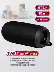 Черный портативная колонка Defender 10Вт BT/FM/TF/USB/AUX