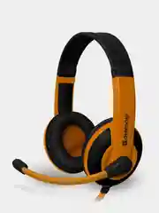 Игровые наушники  с микрофоном, Defender Warhead G-120 черный + оранжевый, кабель 2 м