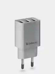 Сетевое зарядное устройство для телефона Defender на 3xUSB 5V/3.1А UPA-31, белый