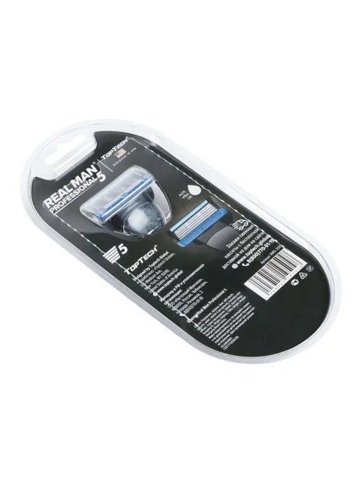 Бритва TopTech Razor5 + 1 сменная кассета. Совместимы с GILLEТТE Fusion5, Fusion ProGlide