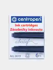 Картриджи чернильные Centropen синие, 6 шт., картонная коробка