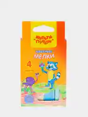 Мелки цветные Мульти-Пульти, 4 цв., мел школьный