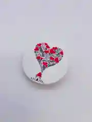 Оранжевый попсокет Popsocket держатель для телефона и наушников. Сердце, губы, поцелуй, любовь