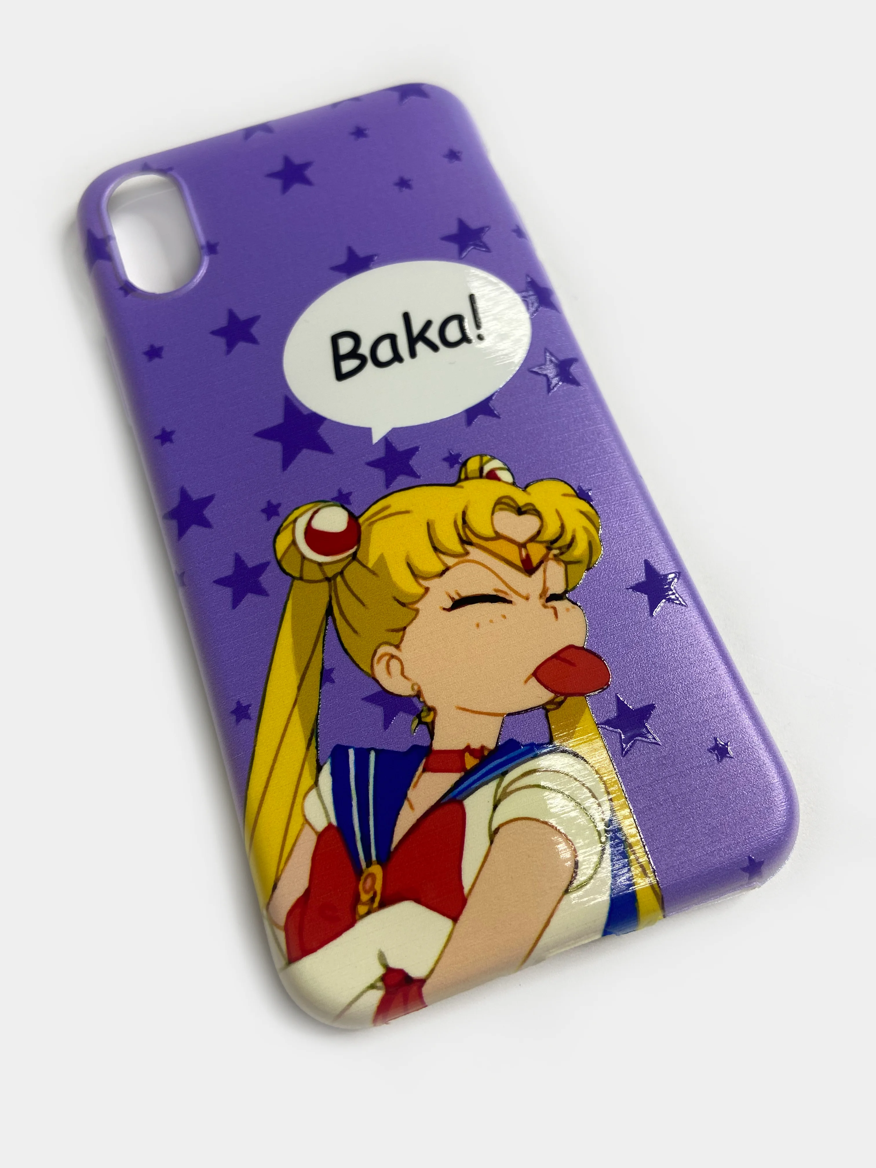 Фиолетовый чехол для iPhone X/XS с принтом Sailor Moon