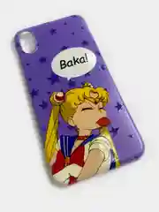 Фиолетовый чехол для iPhone X/XS с принтом Sailor Moon