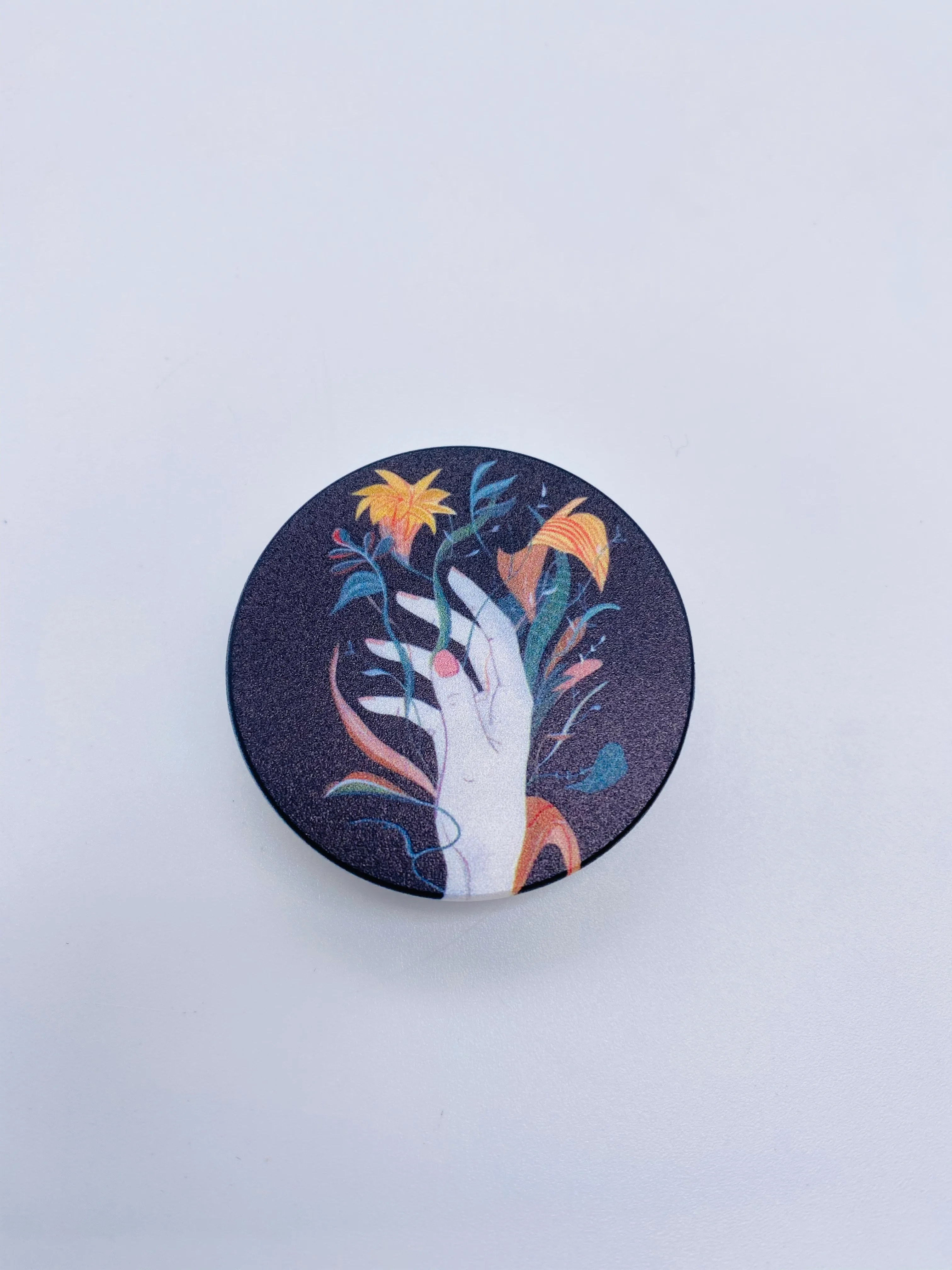Угольный попсокет Popsocket держатель для телефона и наушников, ананас, авокадо, мак, цветы, арбуз