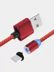 USB кабель магнитный Borofone BU16 USB Lightning 1.0м 2.4A плетенный