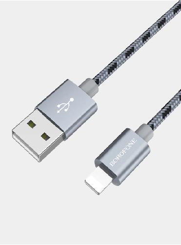 USB Кабель Borofone BX24 USB Lightning 1.0м 2.4A плетенный