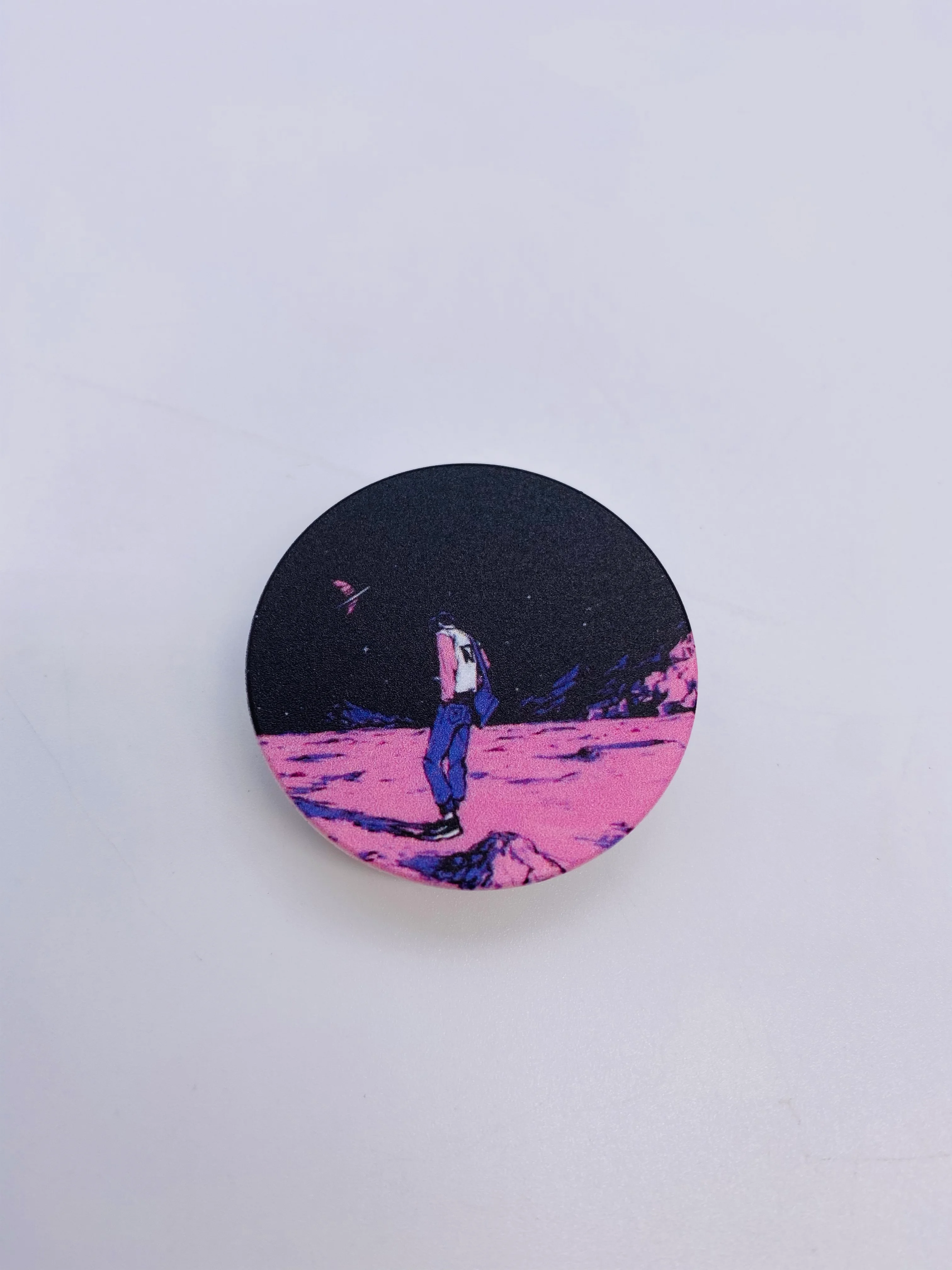 Фуксия попсокет Popsocket держатель для телефона и наушников, космос луна месяц свет небо звезда