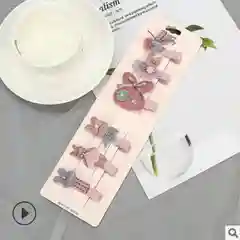 Угольный набор заколок для волос, 6 штук