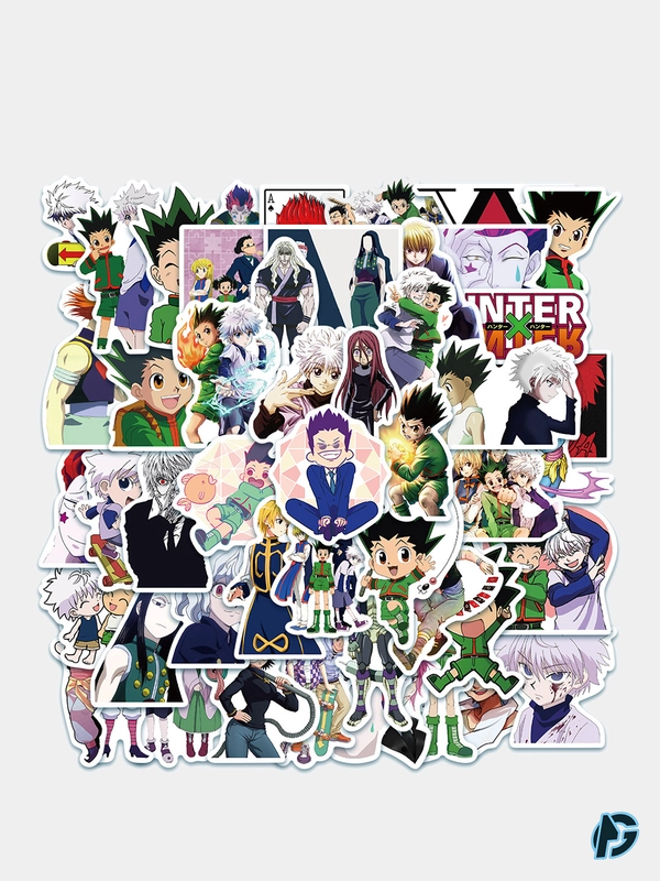 Стикерпак аниме "Hunter x hunter" №2, 50 шт, стикеры, наклейки, набор стиков, комплект