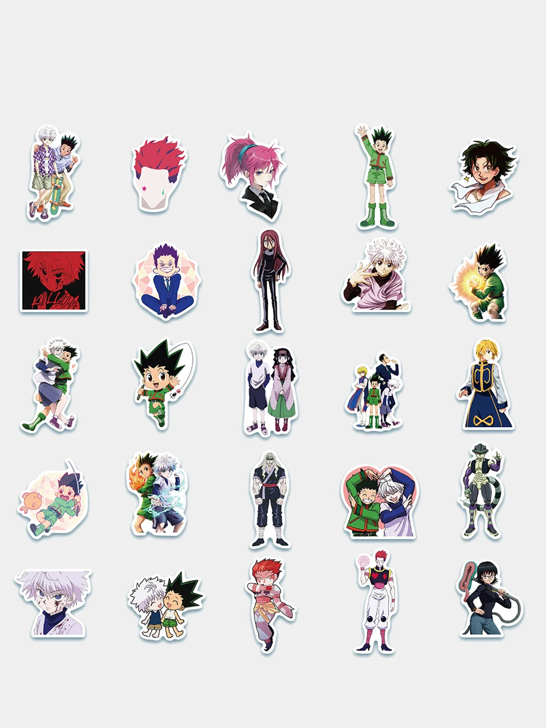 Стикерпак аниме "Hunter x hunter" №2, 50 шт, стикеры, наклейки, набор стиков, комплект