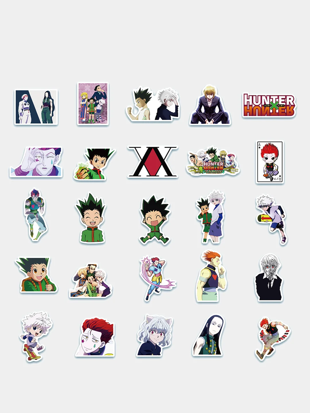 Стикерпак аниме "Hunter x hunter" №2, 50 шт, стикеры, наклейки, набор стиков, комплект