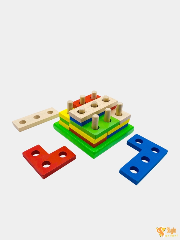 Сортер логический квадрат / настольная игра / деревянная игрушка купить ...