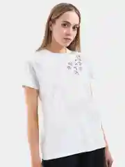 Женская футболка с вышивкой "Птицы", хлопок