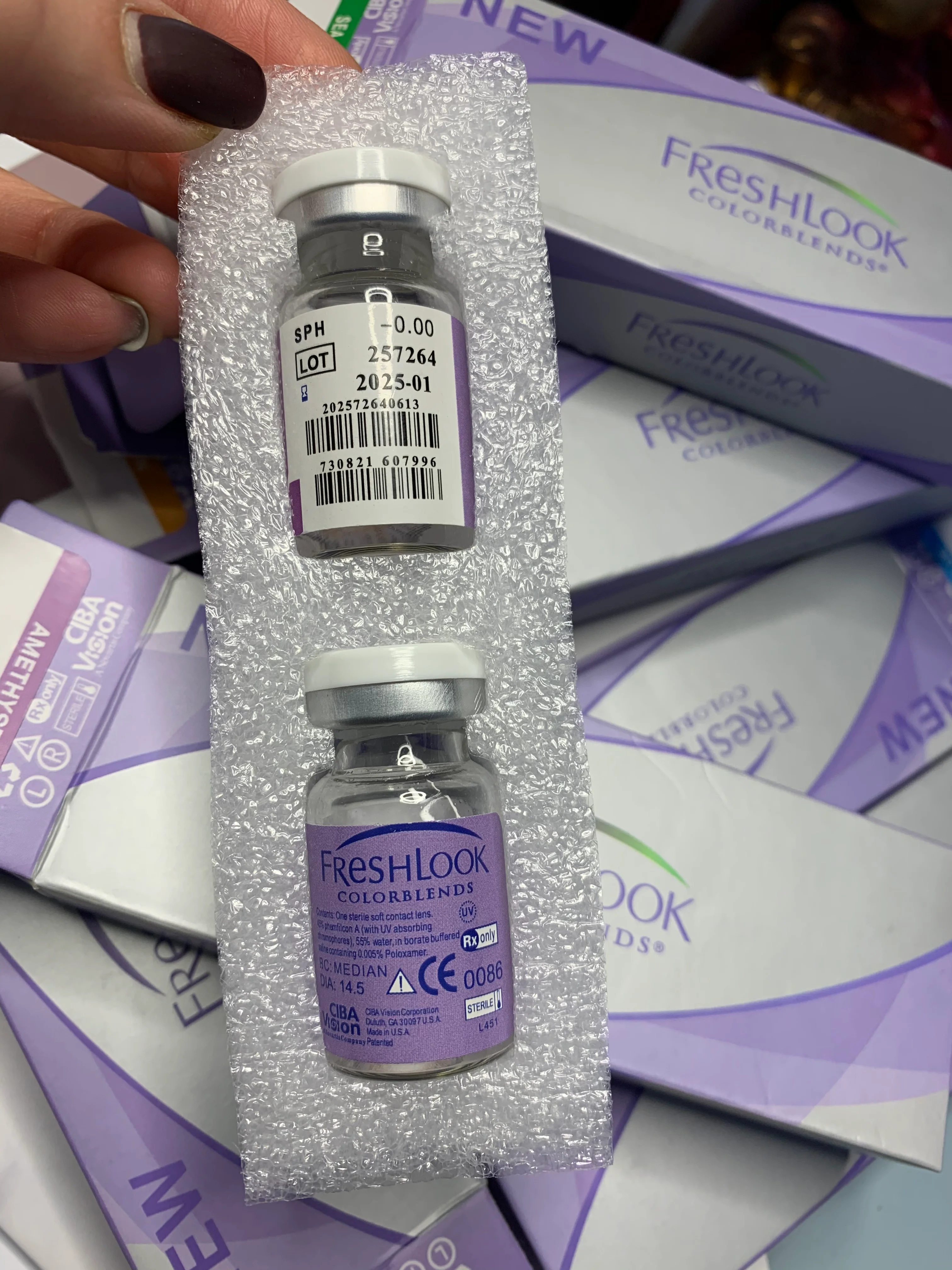 Голубой цветные контактные линзы FreshLook ColorBlends, 2 штуки в упаковке