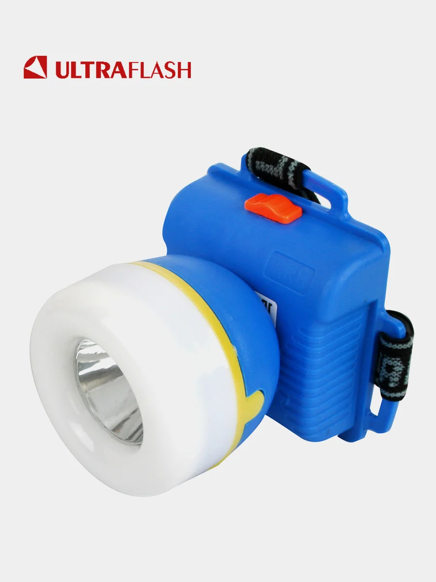 Фонарь налобный Ultraflash 923-TH (1+8 LED, 1.7Вт, 3 x AA)