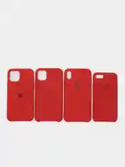 Красный чехол силиконовый iPhone 6, 6S, 7, 8, X, XS, XR, 11, 12 Soft Touch