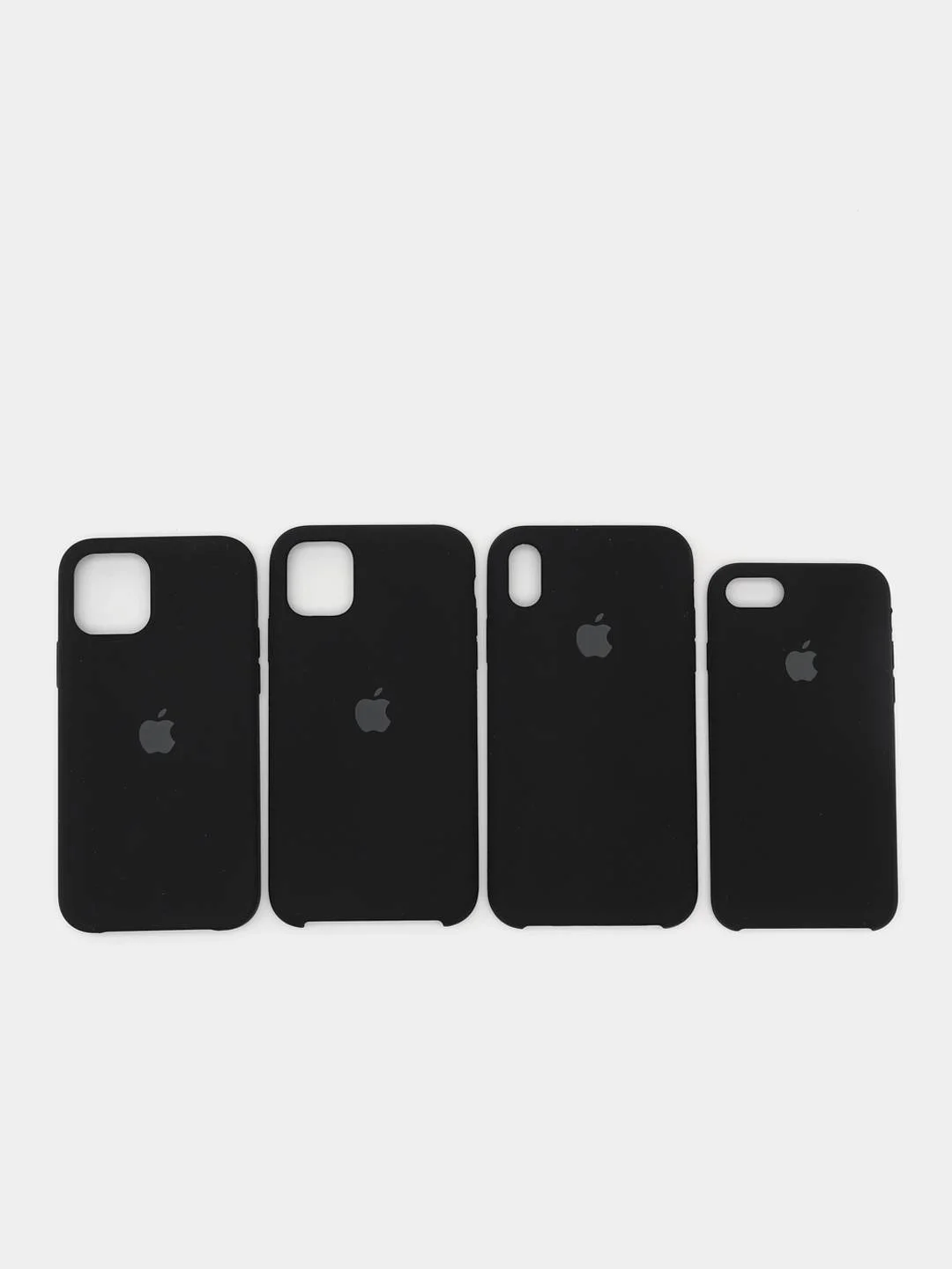 Черный чехол силиконовый iPhone 6, 6S, 7, 8, X, XS, XR, 11, 12 Soft Touch