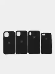 Черный чехол силиконовый iPhone 6, 6S, 7, 8, X, XS, XR, 11, 12 Soft Touch