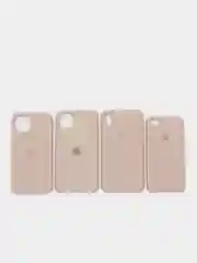 Бежевый меланж чехол силиконовый iPhone 6, 6S, 7, 8, X, XS, XR, 11, 12 Soft Touch