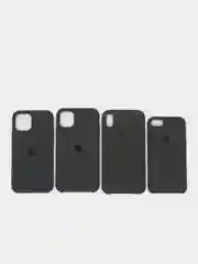 Угольный чехол силиконовый iPhone 6, 6S, 7, 8, X, XS, XR, 11, 12 Soft Touch