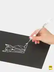 Ручка белая гелевая