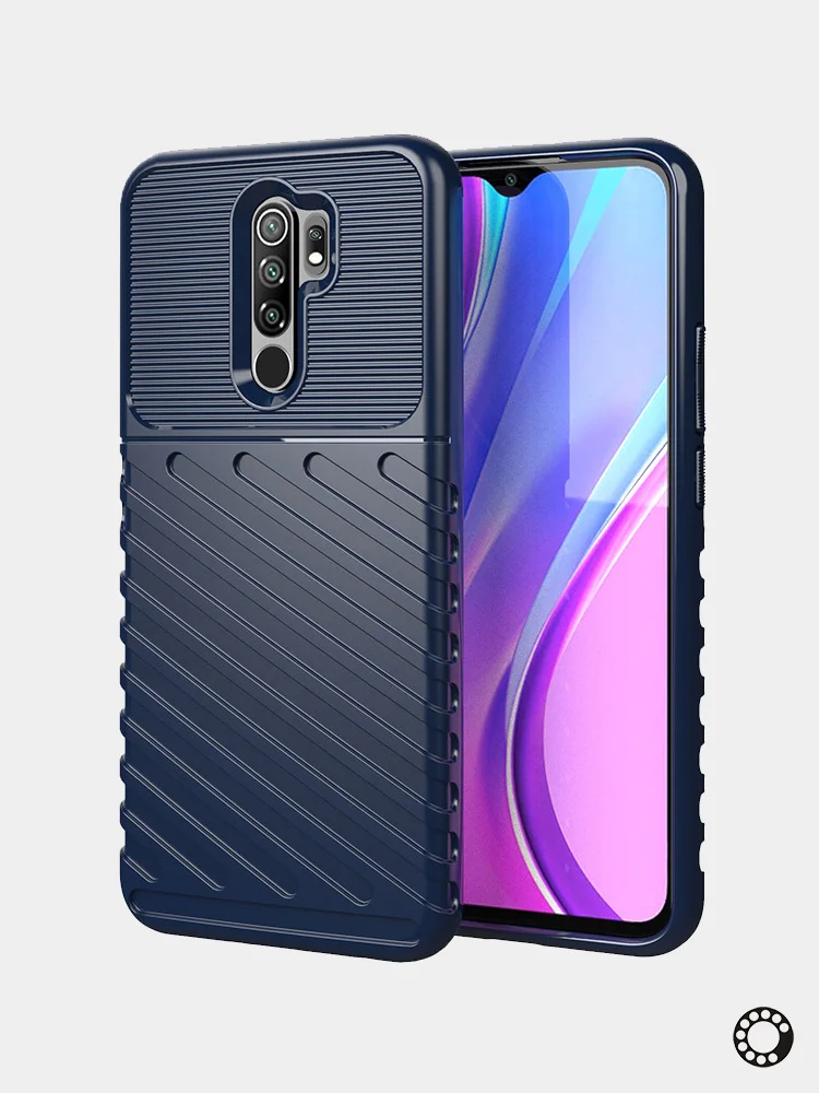 Темно-синий ударопрочный чехол Xiaomi Redmi 9
