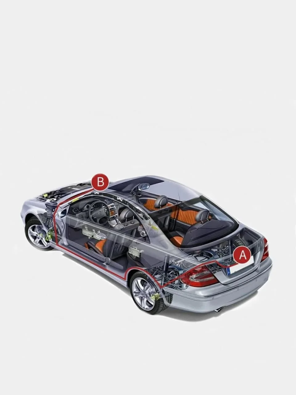 Автомобильный складной монитор - 4,3 дюйма HD