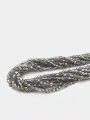 Серый бусины биконусы АВ, стеклянные граненые