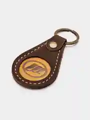 Брелок для ключа кожаный, трёхслойный, с логотипом