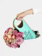 Пакет подарочный для цветов с ручкой