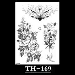 Черный временная татуировка 148 * 210 мм/переводная татуировка