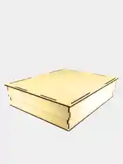 Коробка самосборная подарочная деревянная 19*19*7 см