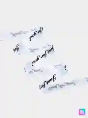 Белый атласная лента с надписью "Just for you"  10 х 5000 мм