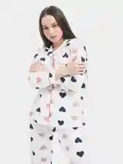 Белый пижама женская, костюм домашний